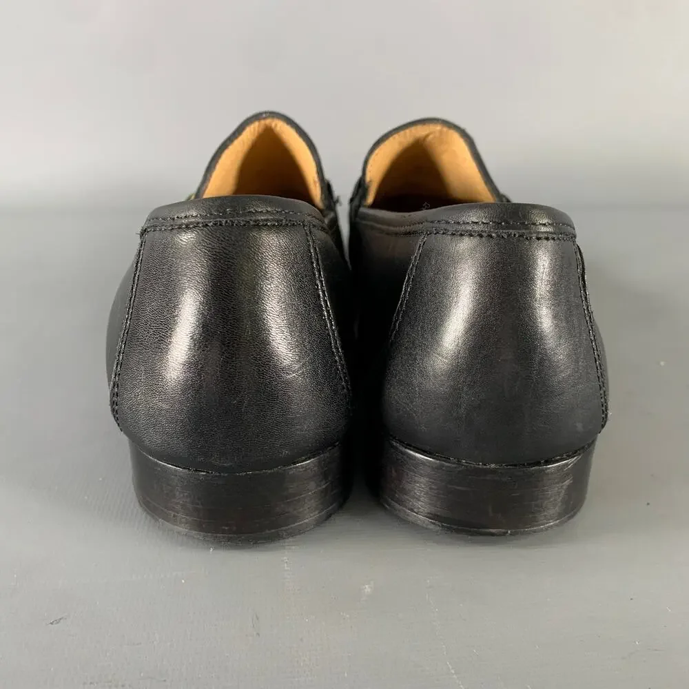BRUNO MAGLI Size 10 Black Gold Leather Loafers - Picture 3 of 9